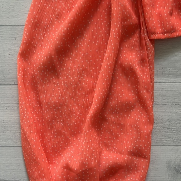 Fashion Nova Coral Polka Dot Candy Shop Crop Top XS - Picture 7 of 7